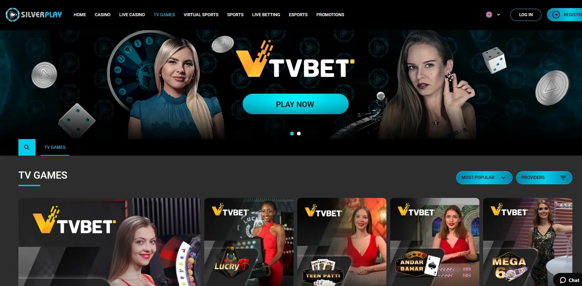 SilverPlay Casino TVBET Live Games Ireland