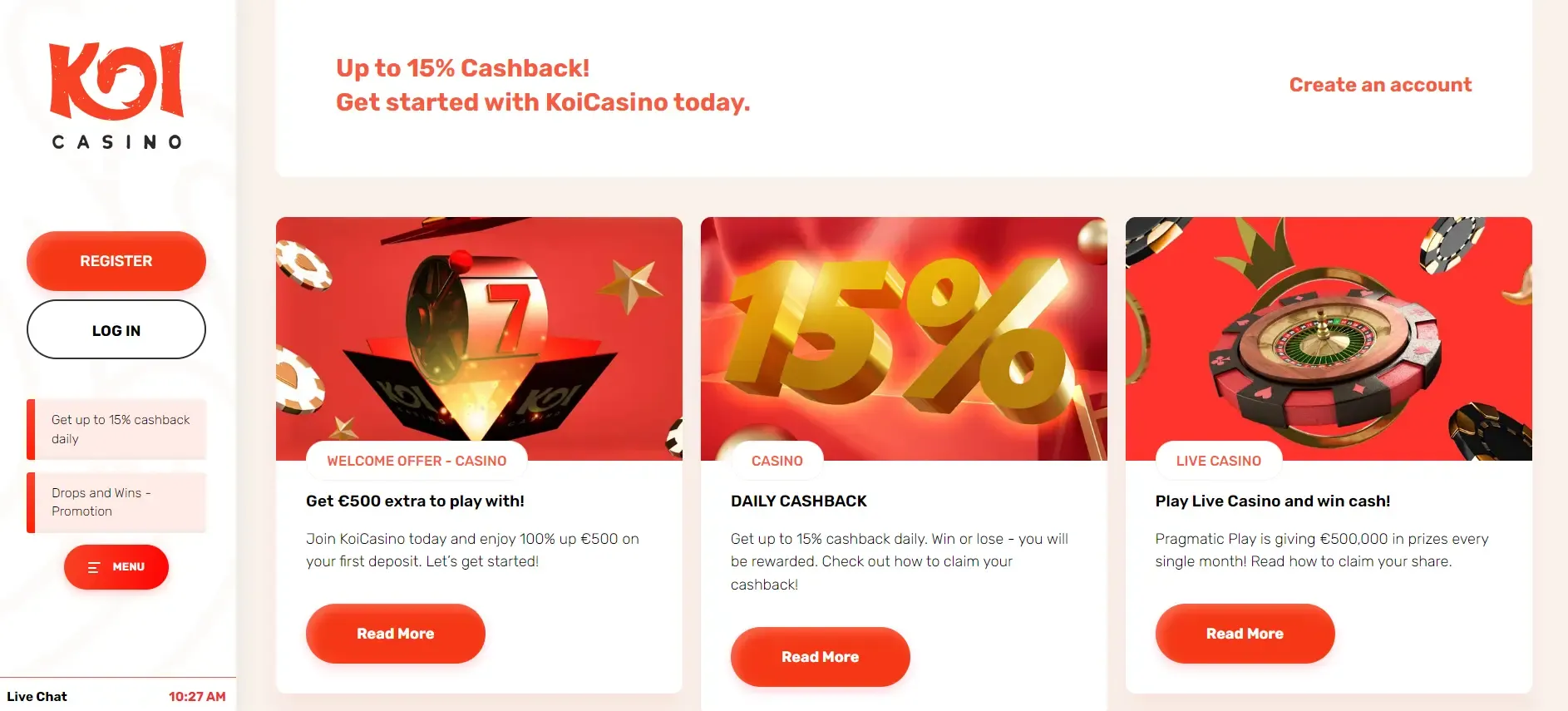 Koi Casino Bonuses and Promotions