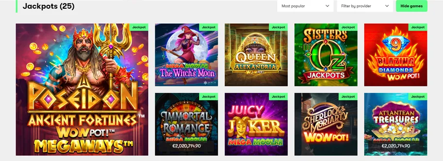 10bet jackpot casino games