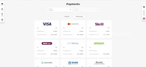 Greatwin casino payment methods