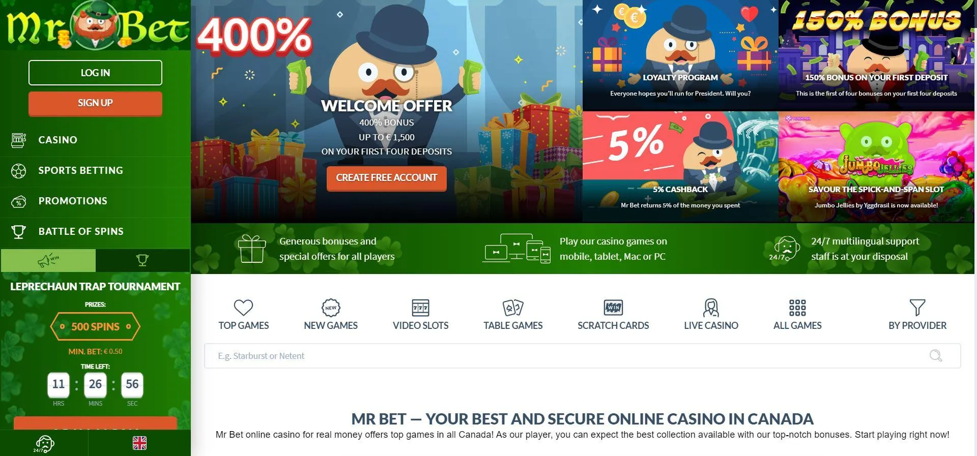 Mr bet homepage