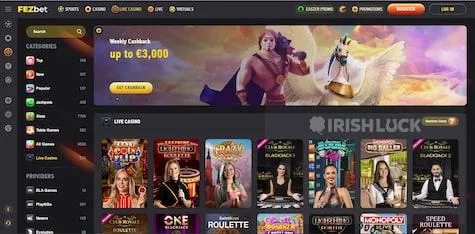 Fezbet casino live casino