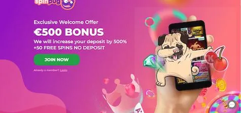 Spinpug casino homepage