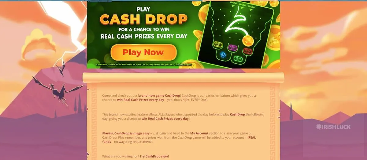 Zeus Bingo Cashdrop Promotion Ireland 2023