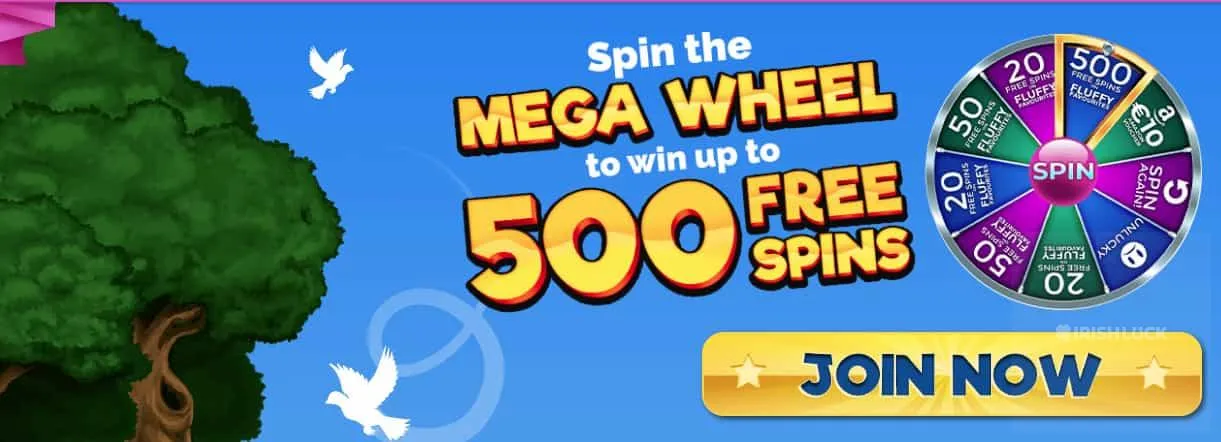 dove bingo welcome bonus mega wheel 500 free spins join now