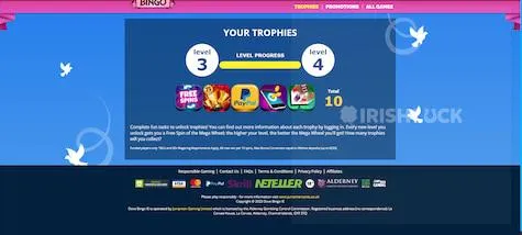 Dove Bingo Ireland Loyalty Program Rewards Levels