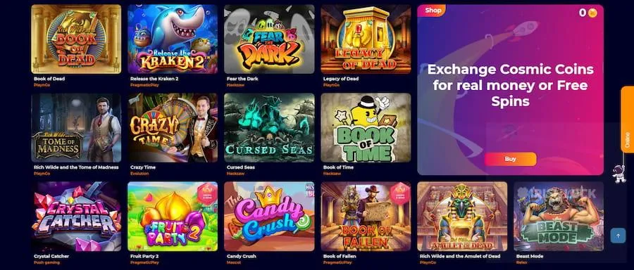 cosmic slot casino games