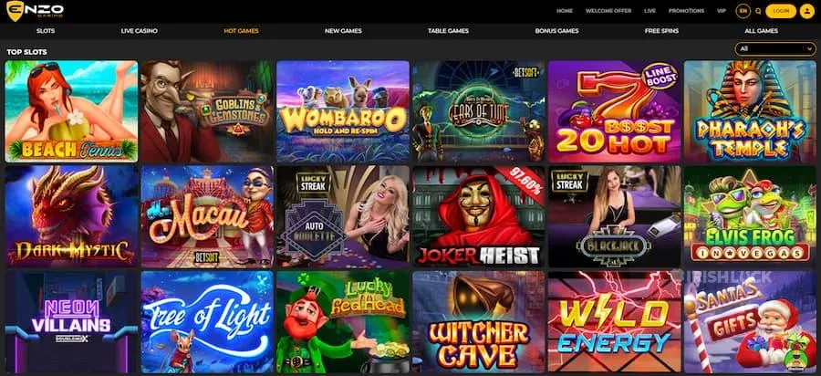 enzo casino games