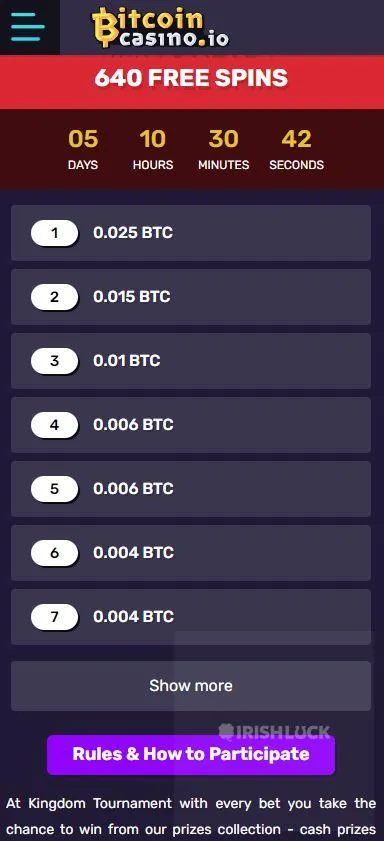 bitcoin mobile view tournament