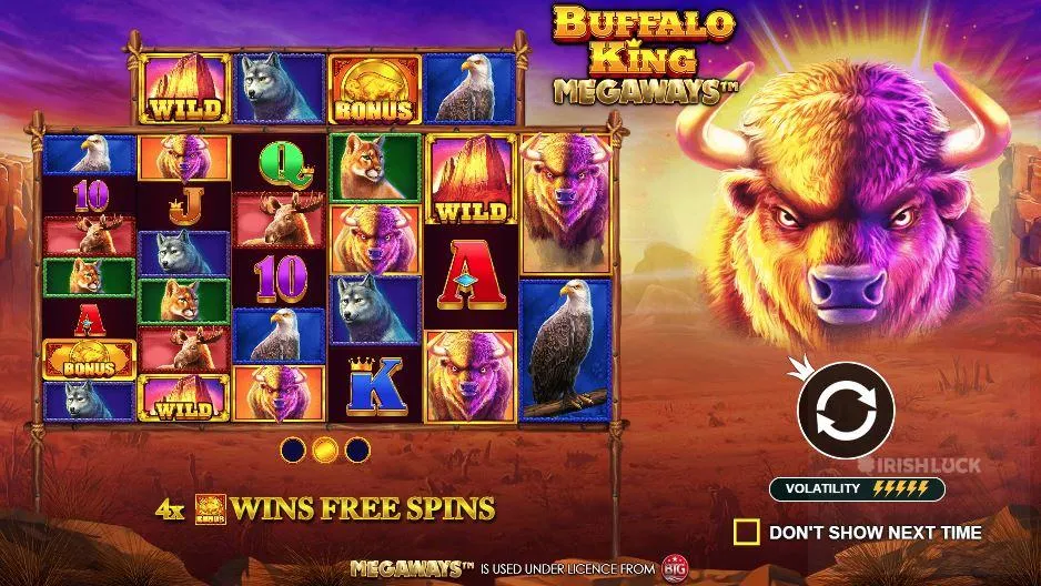 buffalo king megaways slot pragmatic play theme symbols