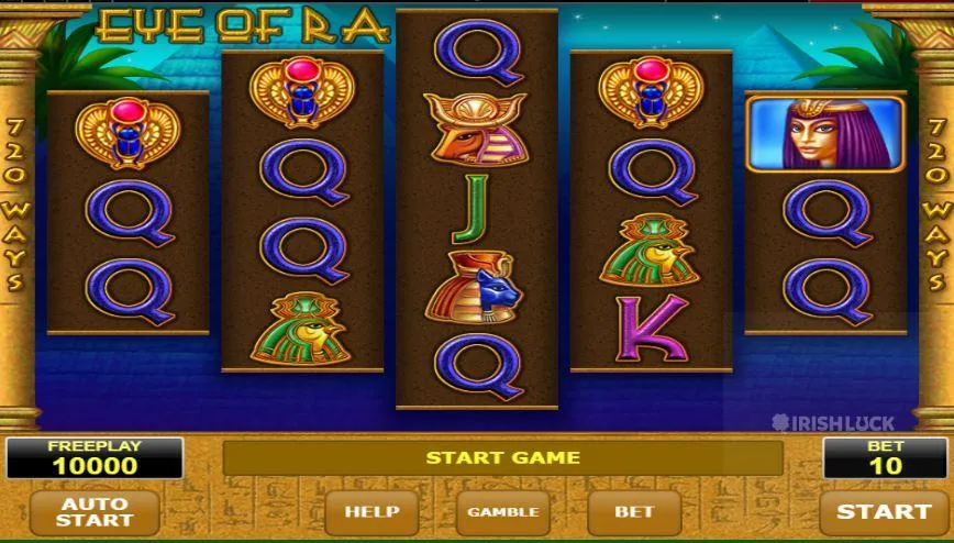 eye of ra amatic industries online slot game gamble feature free spins bonus features expanding symbols online slot games ireland
