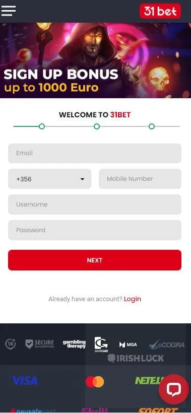 31bet sign up process mobile view online casino ireland sign up process