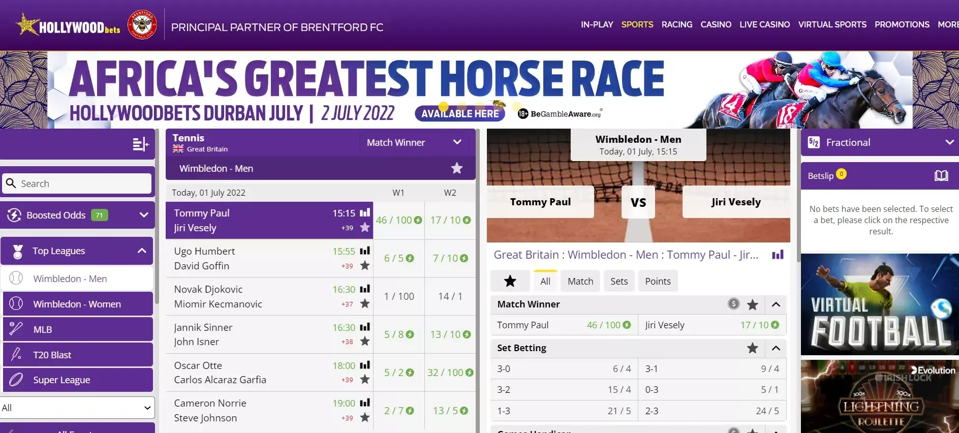 Hollywoodbets Sports Betting