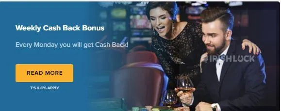 weekly cashback bonus online casinos ireland cashback bonuses promotions offers