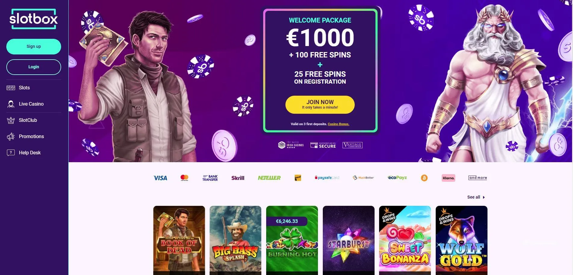 slotbox online casino irish online casino free spins welcome bonus mobile casino
