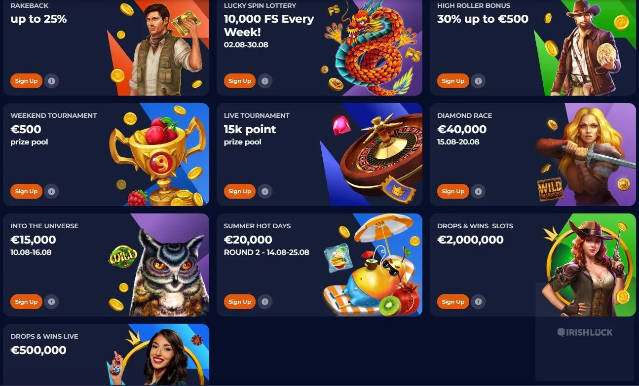 nine casino online casino promotions bonuses rakeback free spins cashback drops and wins pragmatic tournaments