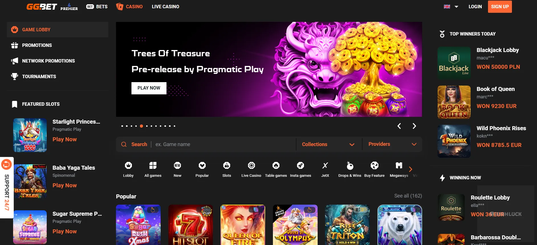 GG.Bet Casino Welcome Bonus