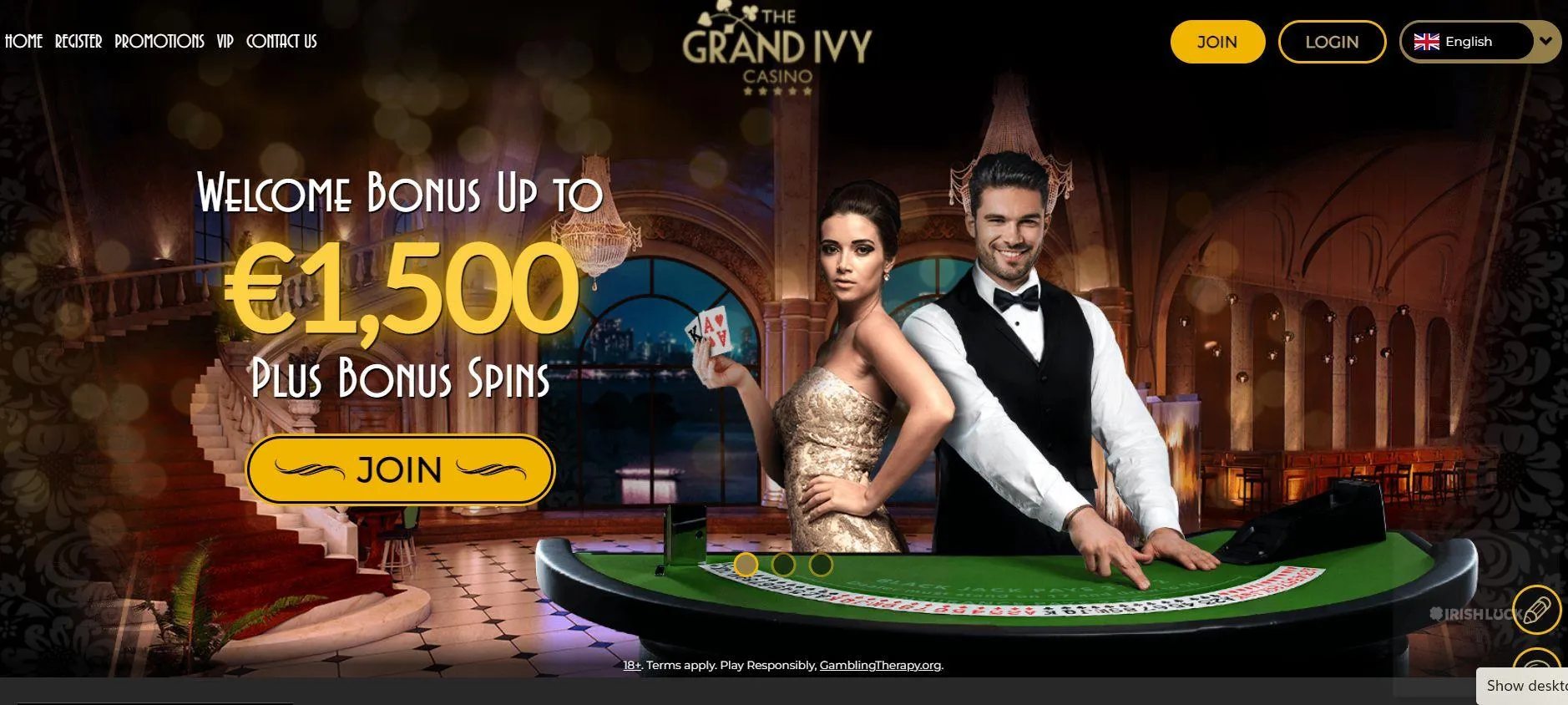 Grand Ivy Casino Ireland Welcome Bonus