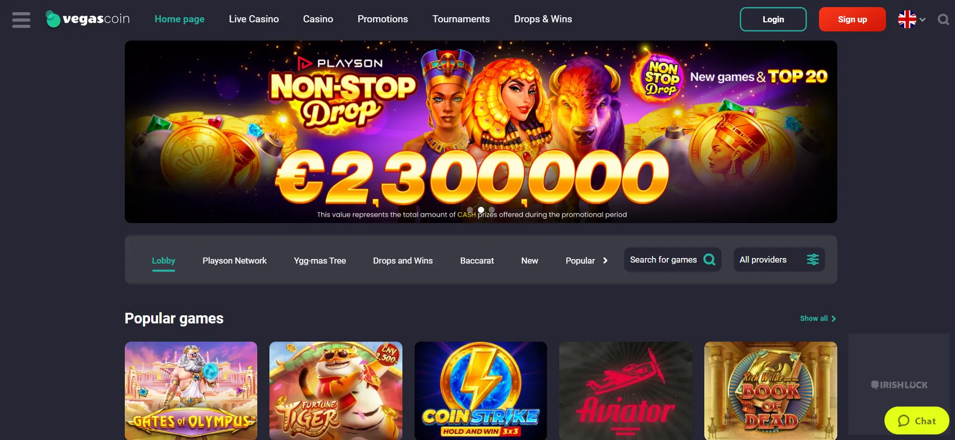 vegascoin games screenshot