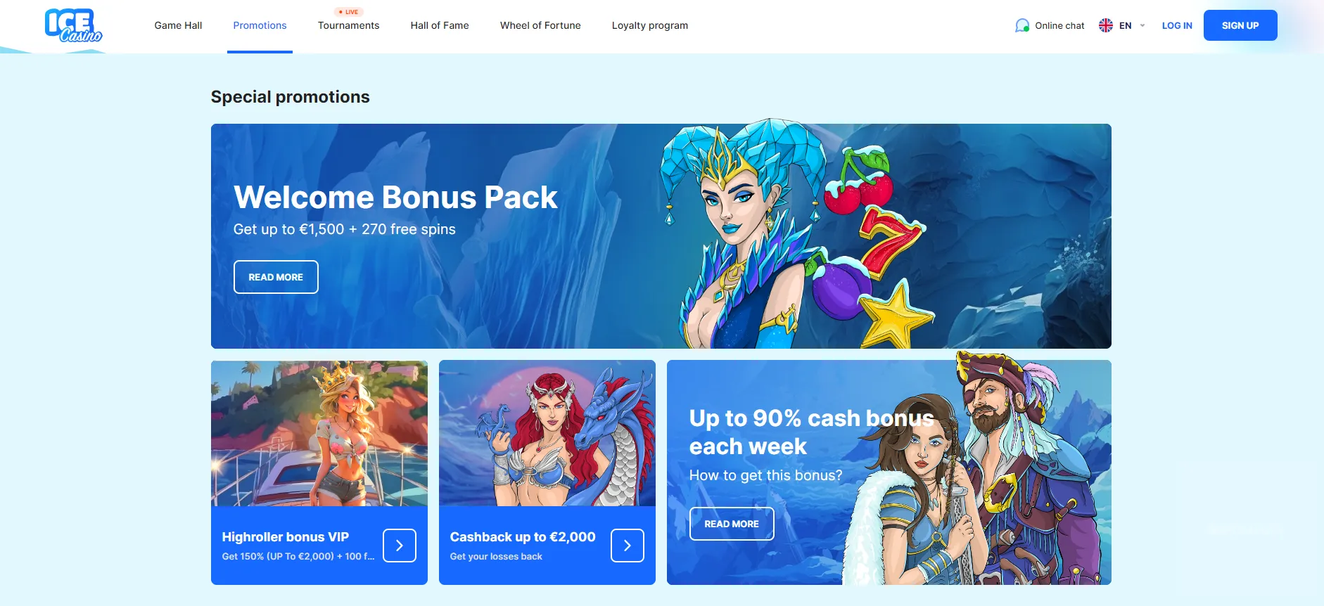 Ice Casino Bonuses