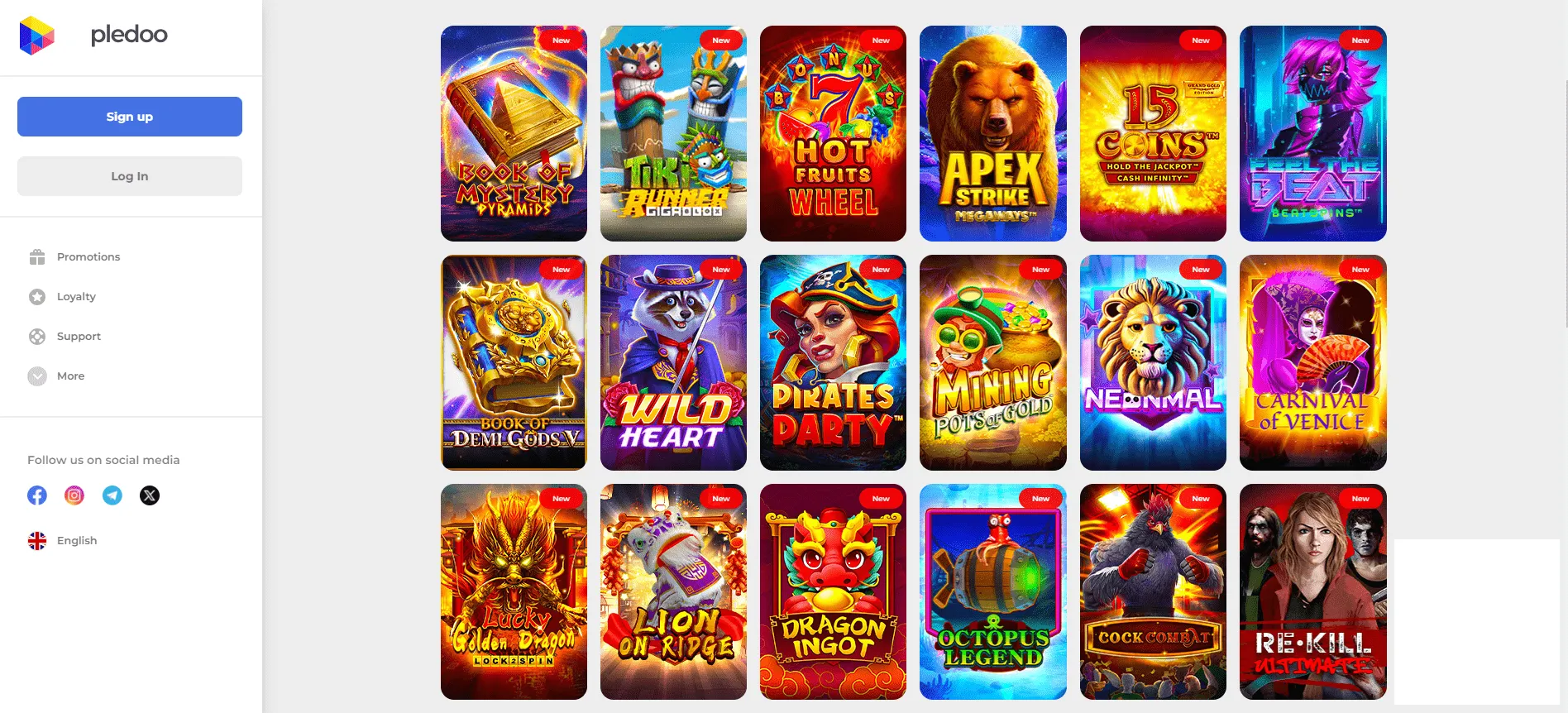 Pledoo casino games Online Casino Ireland