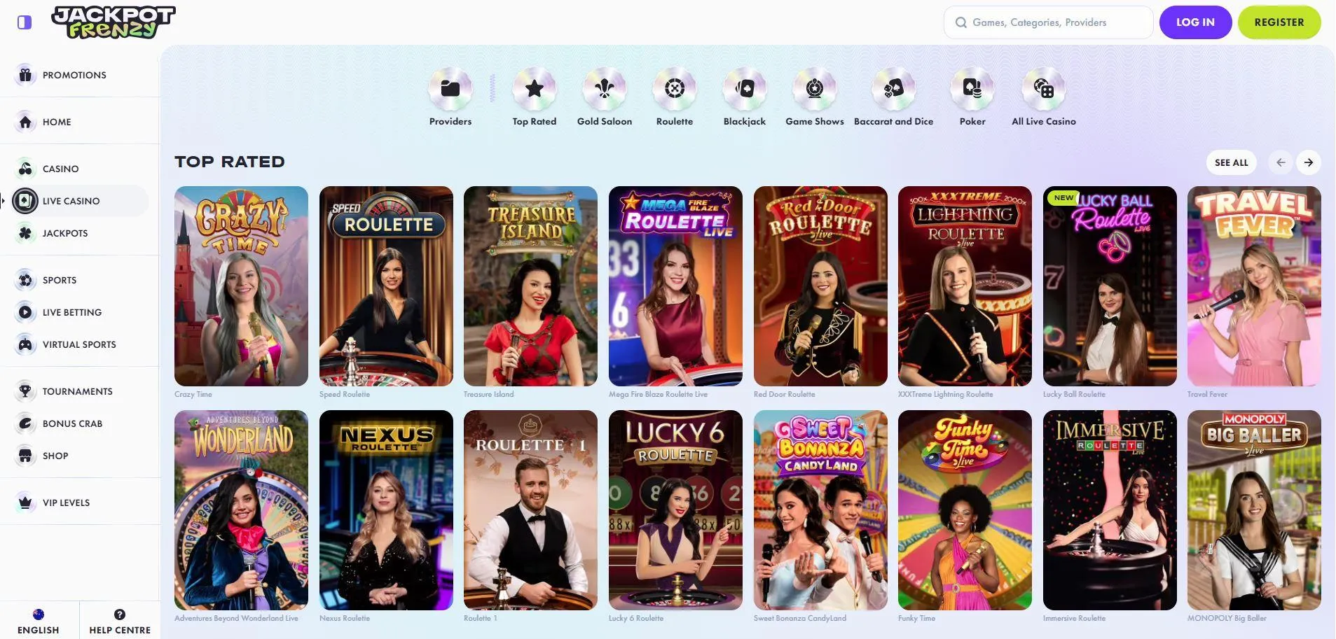 jackpot frenzy live casino online casinos ireland
