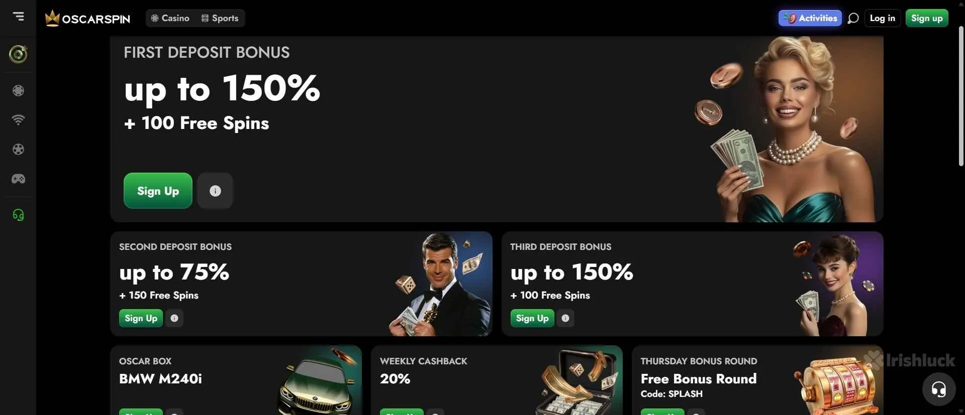 OscarSpin Casino bonuses and promotions