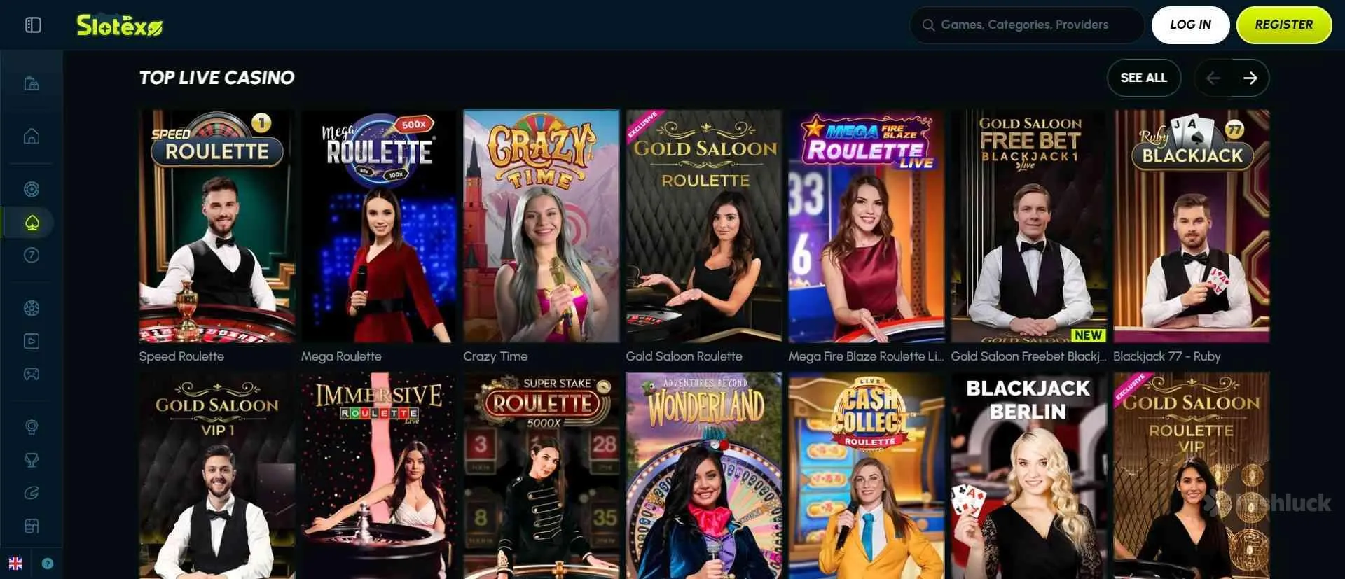 Slotexo Casino live casino games