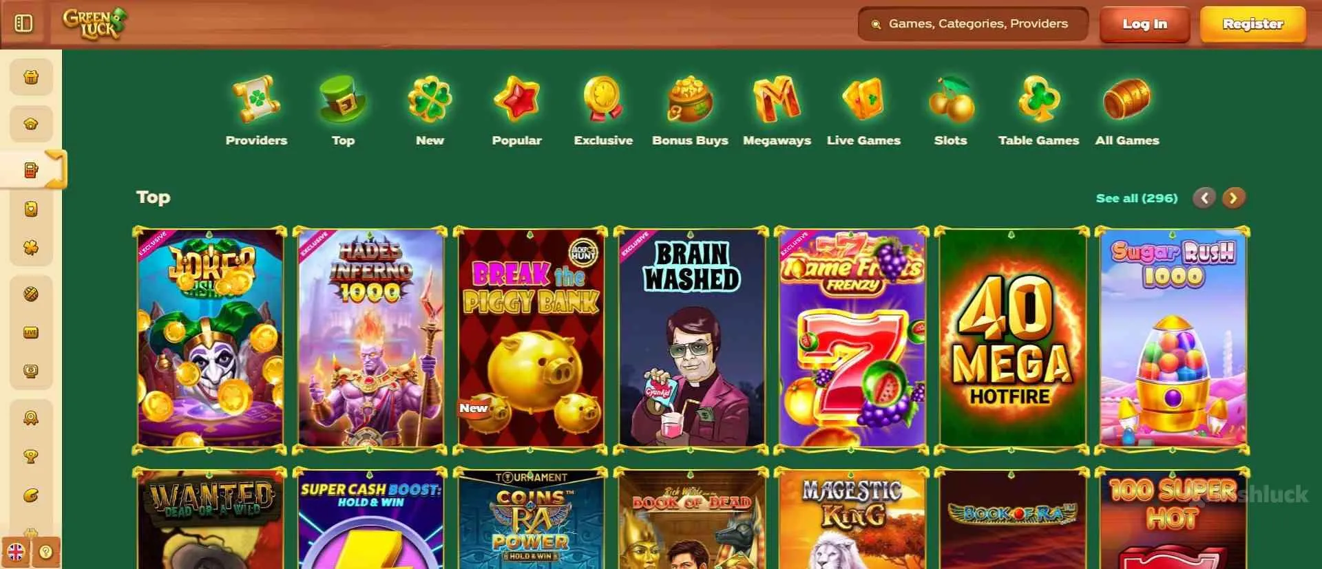 GreenLuck casino collection of games