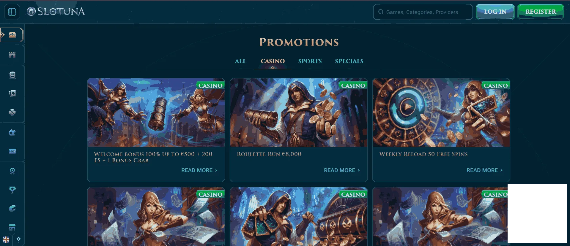 Slotuna casino promotions and other bonuses