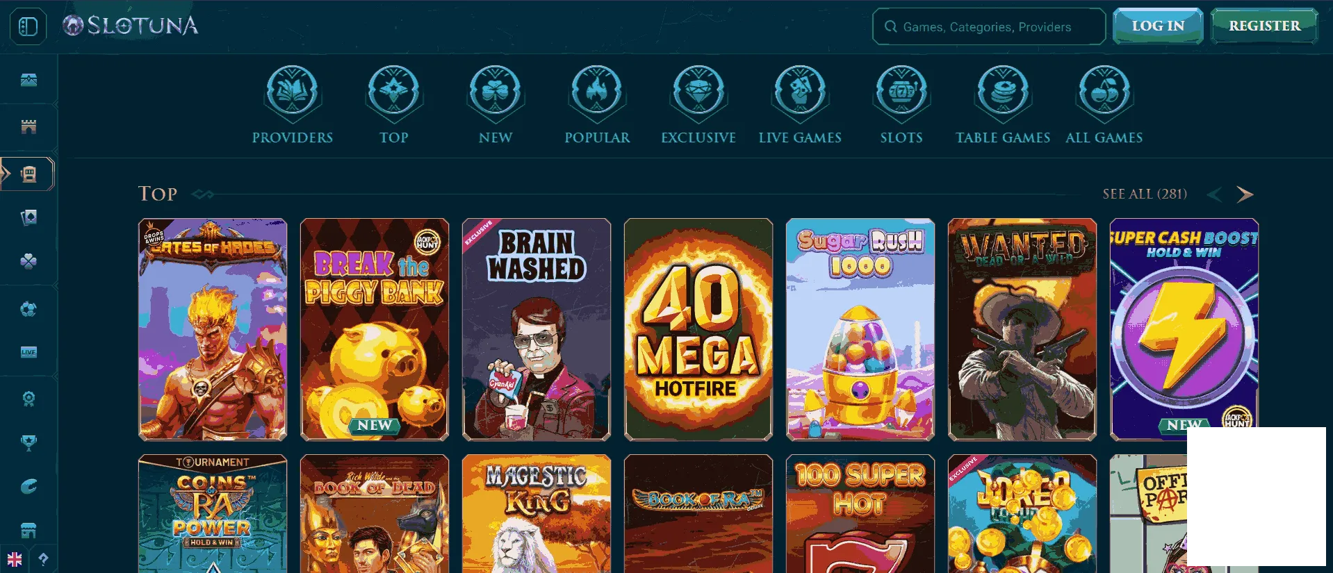 Slotuna casino collection of games