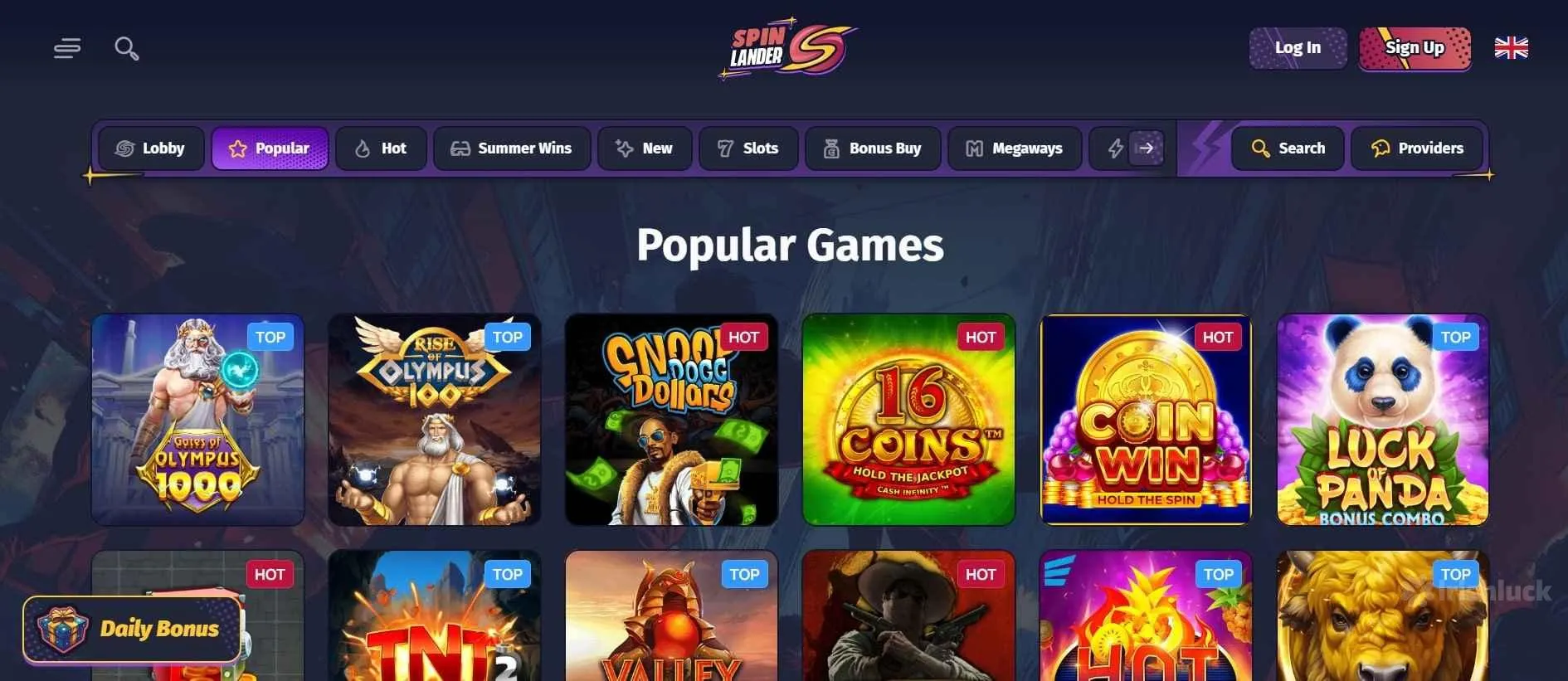 Spinlander casino game collection