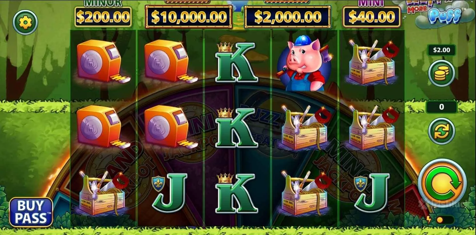 Screenshot of Huff 'N More Puff online slot