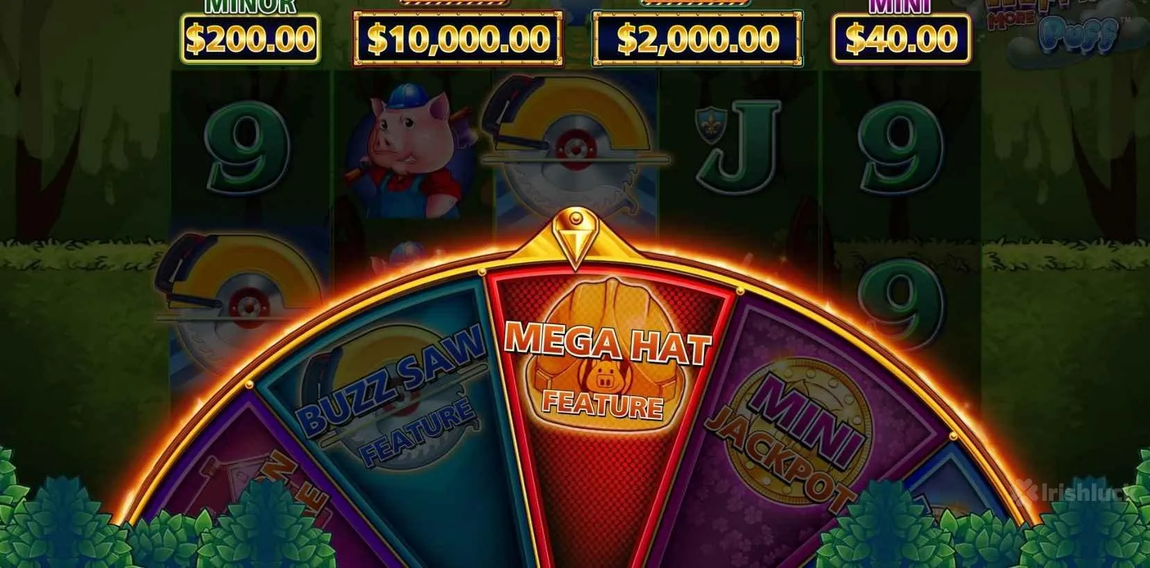 Gameplay of Huff 'N More Puff online slot