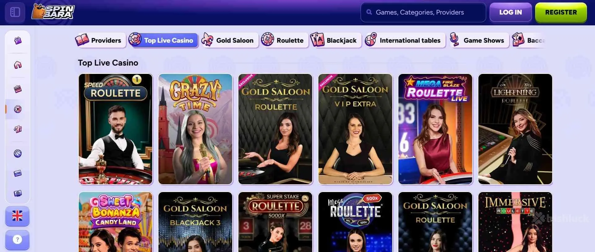 Spinbara Casino live dealer games