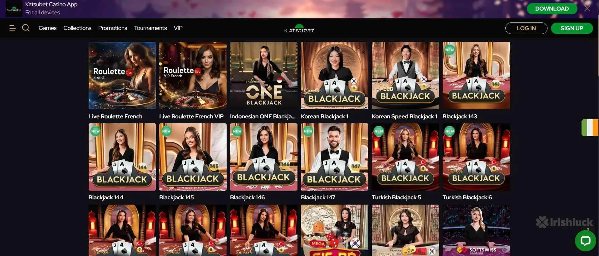 KatsuBet Casino live dealer games