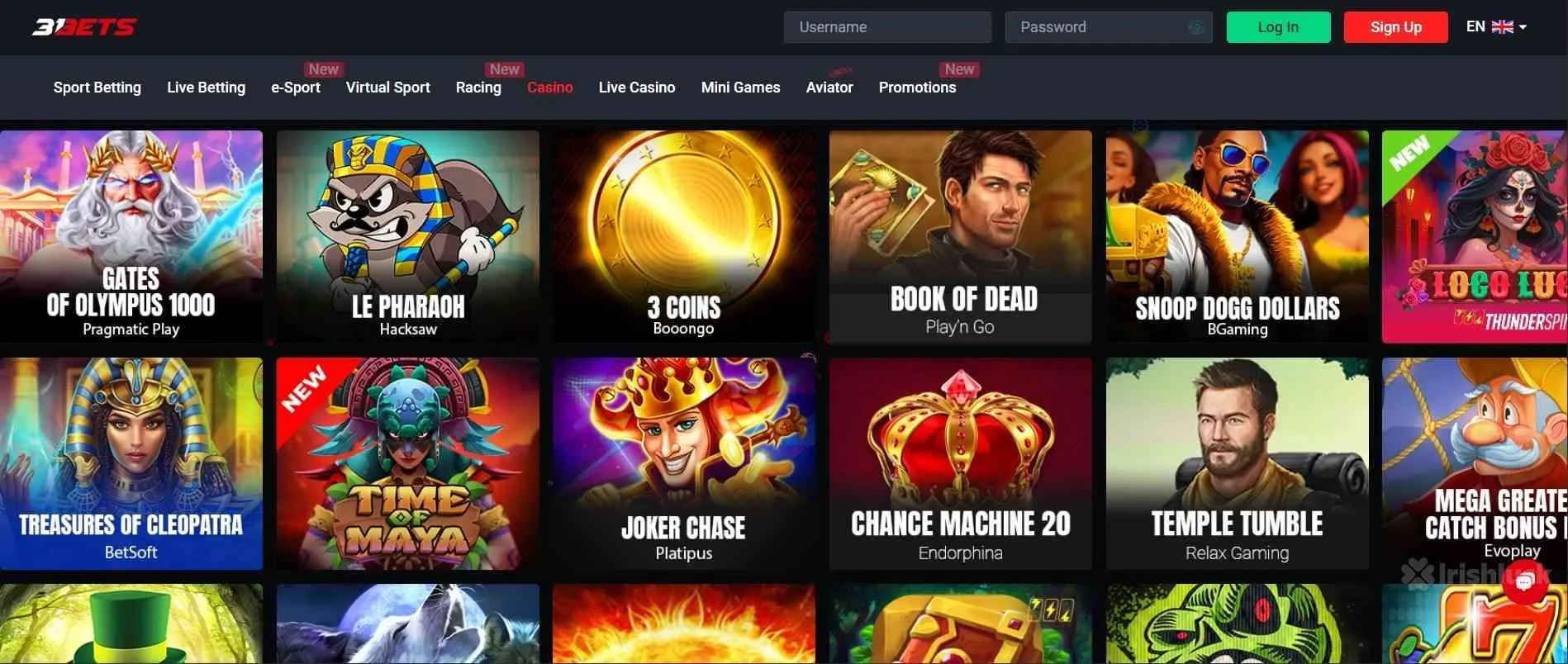31bets casino game collection