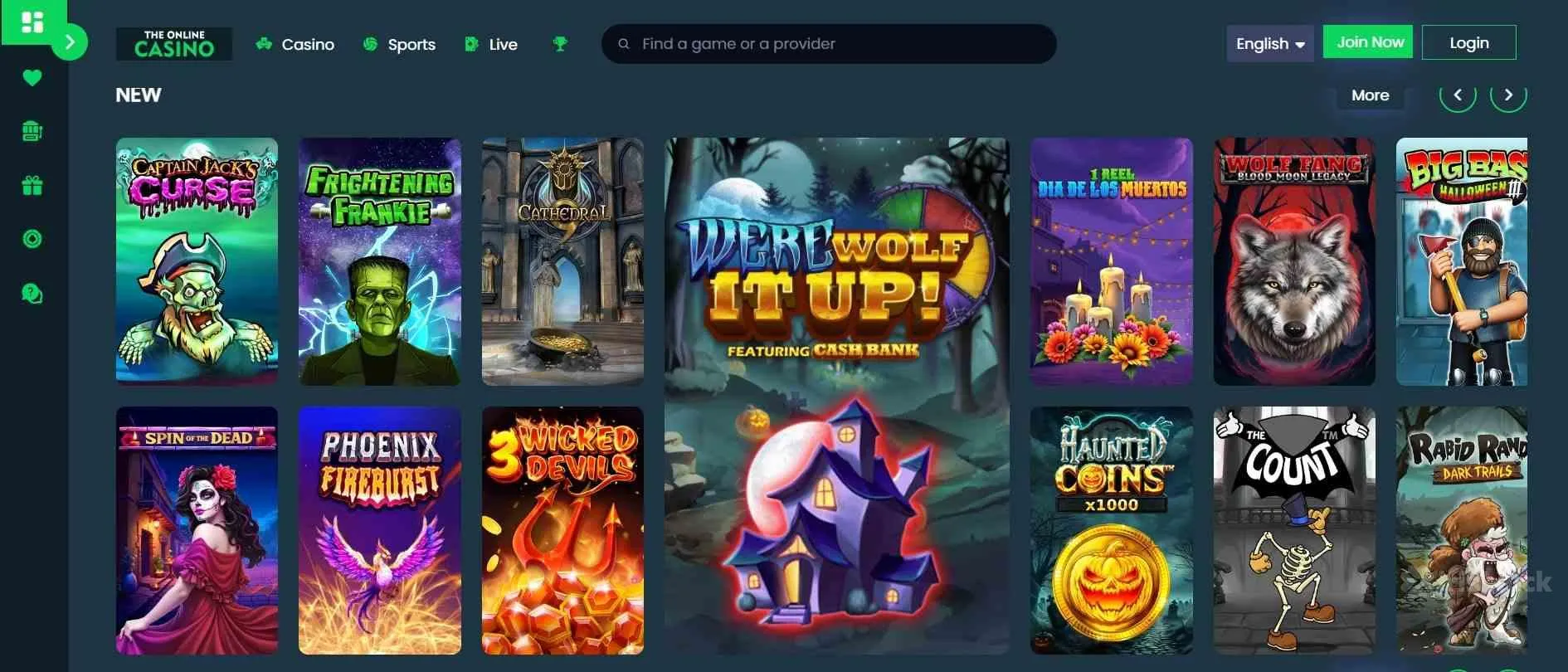 TheOnlineCasino game library