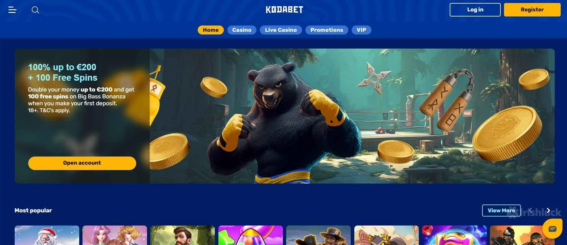 KodaBet Casino welcome offer