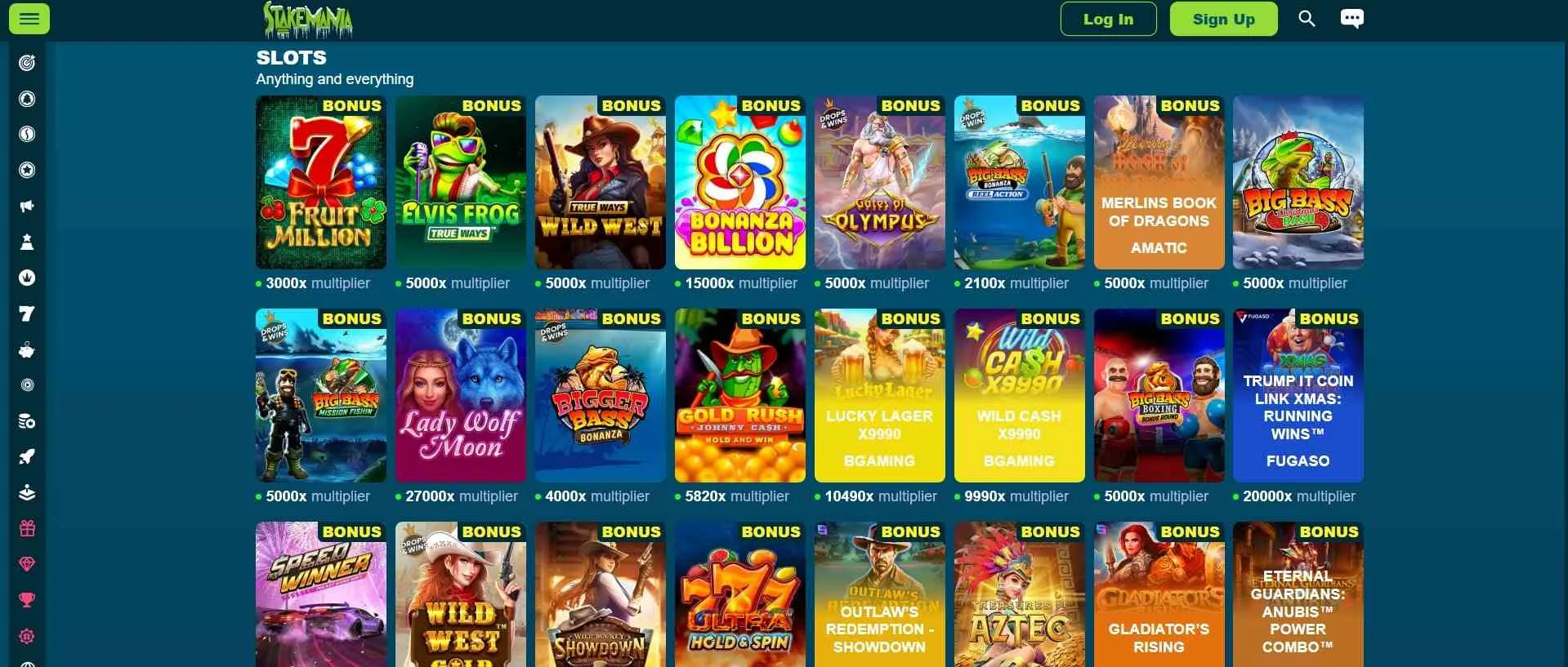 Stakemania Casino game collection