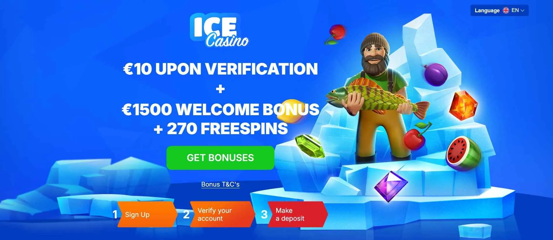 Ice Casino welcome offer