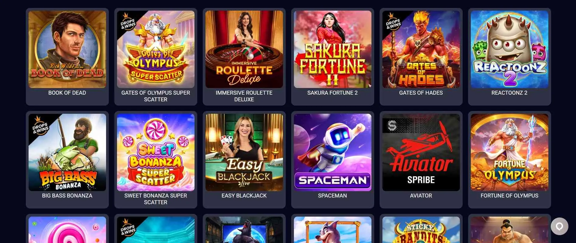 Trybet Casino Collection of Games