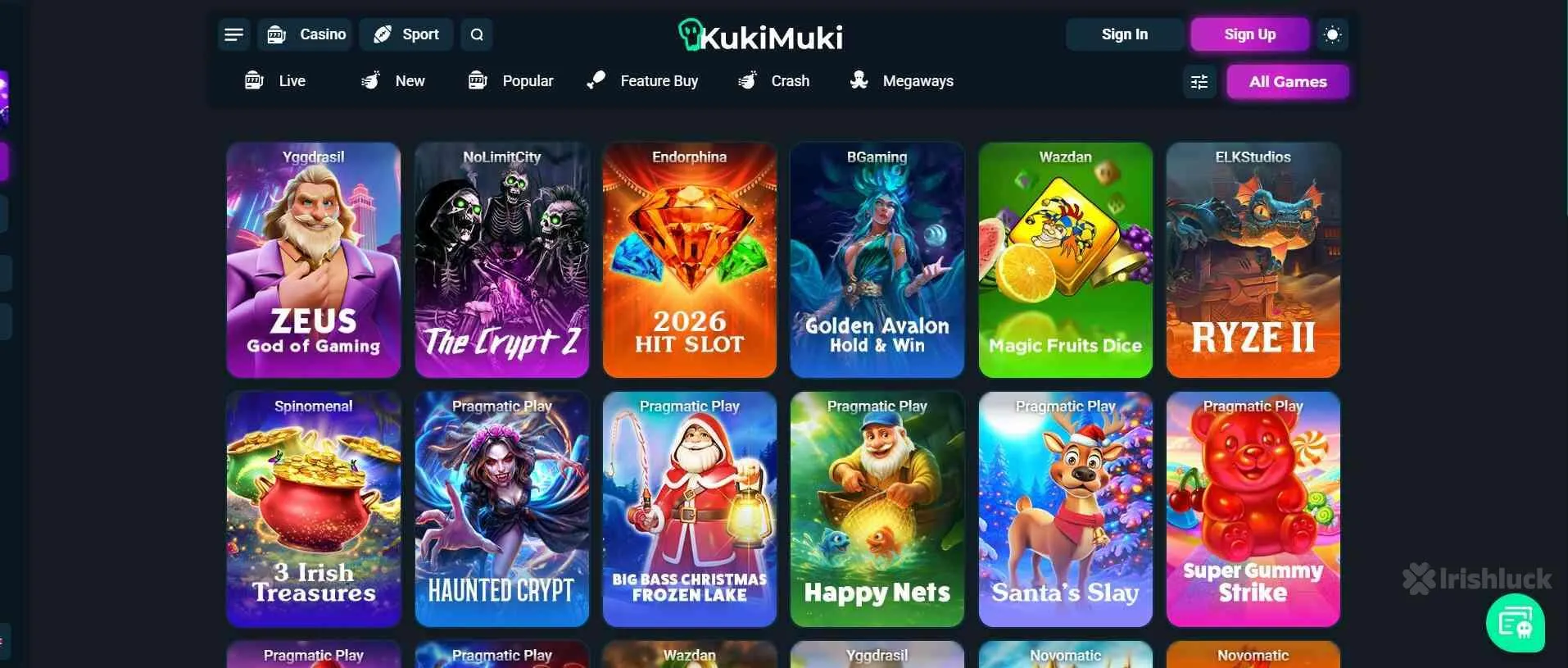 KukiMuki collection of casino games