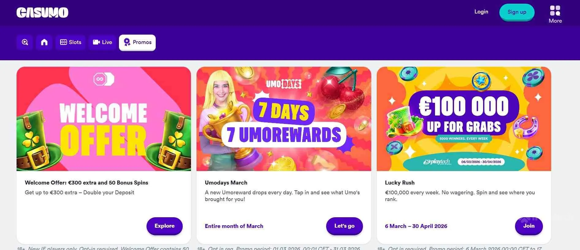 Promotions at Casino Casino