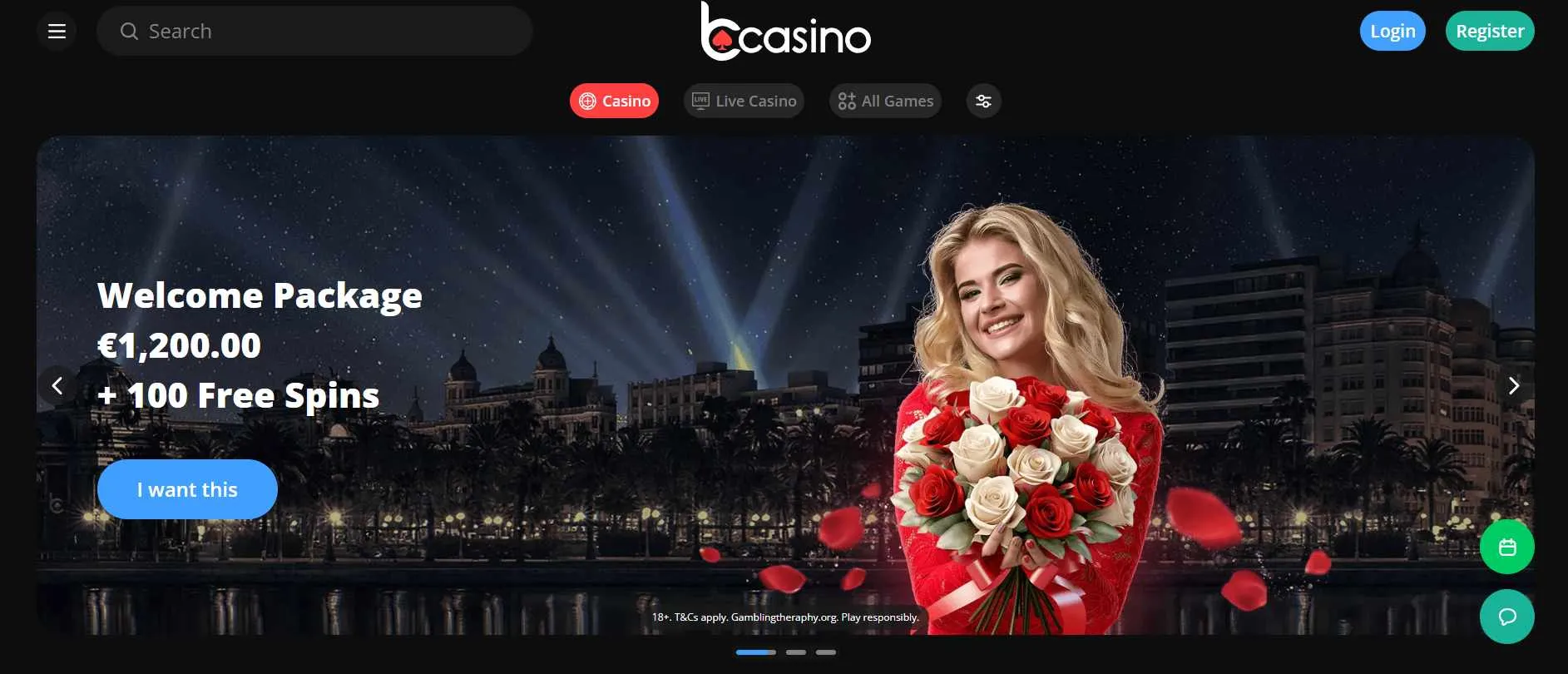 bCasino Welcome Bonus