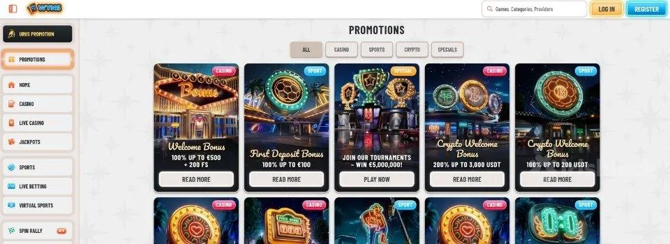 Wyns casino promotions