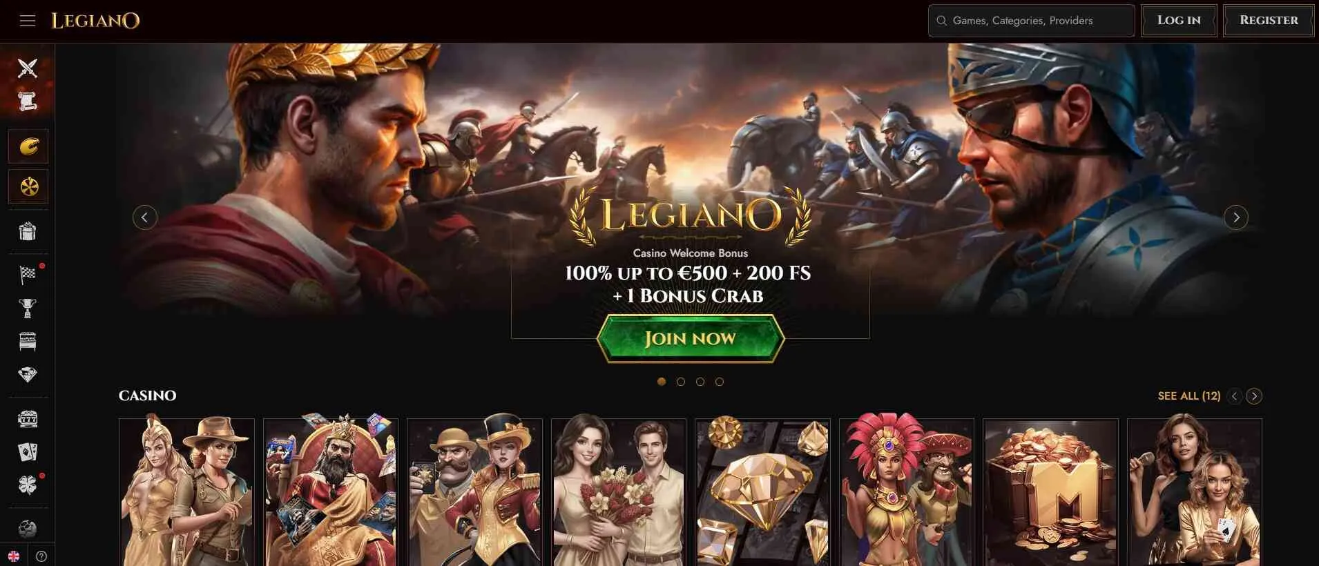 legiano casino welcome offer