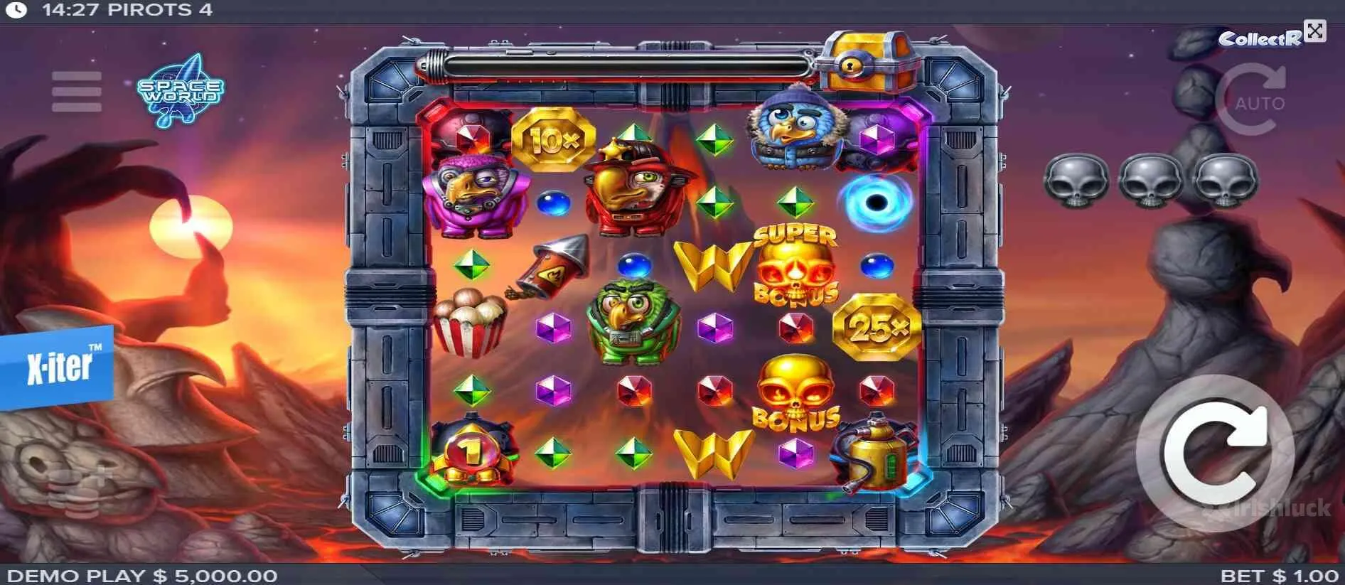 bonus game inferno on pirots 4 slot game