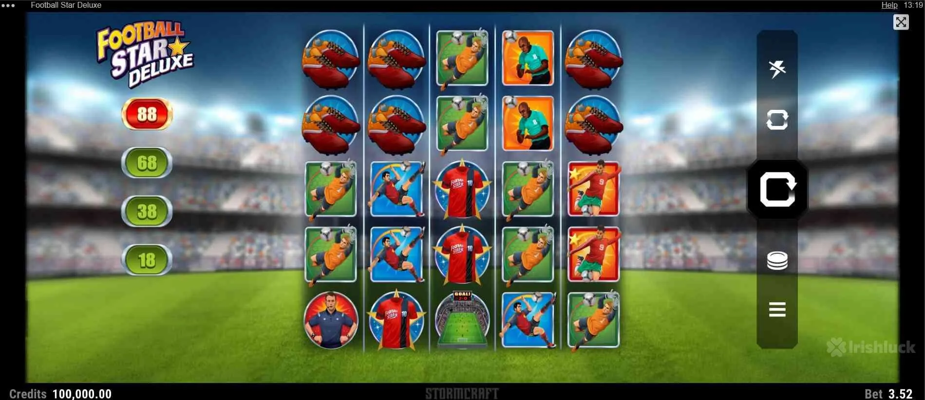 image of football star deluxe slot game