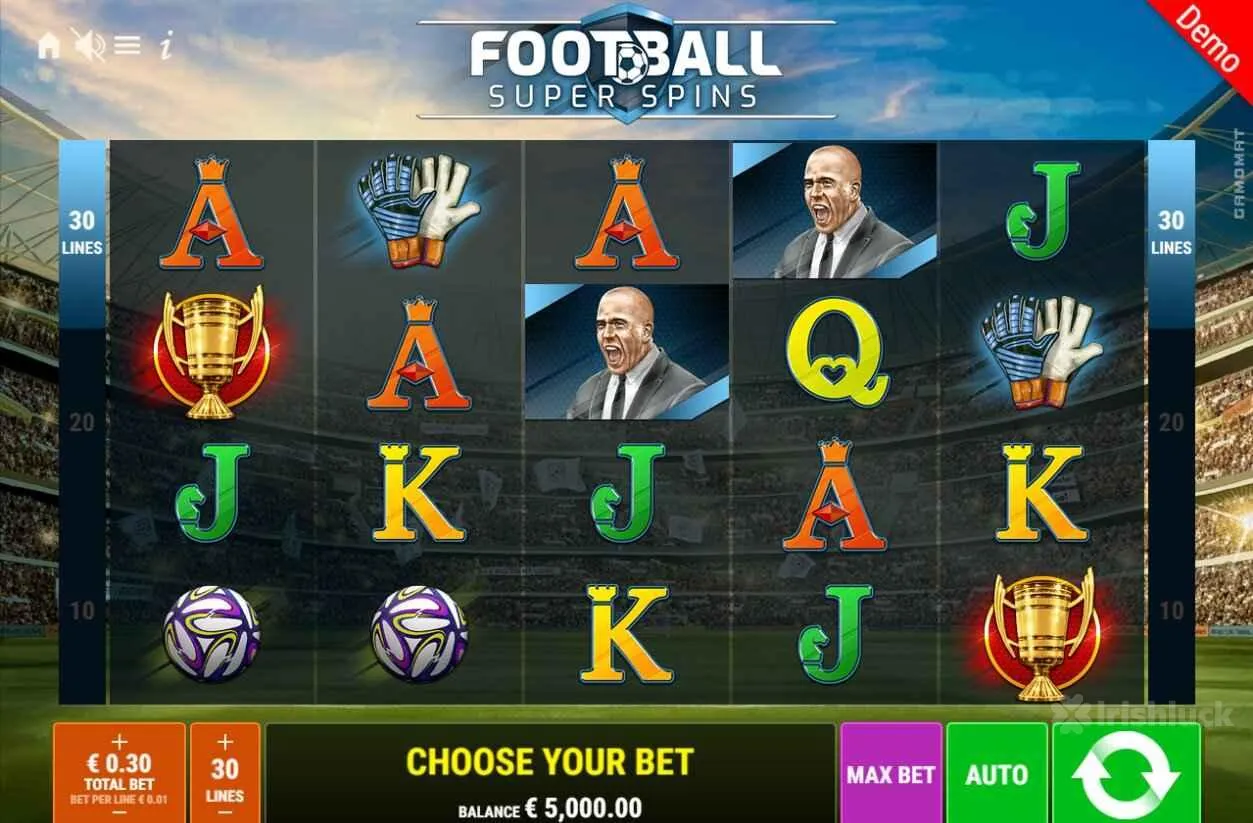 Football super spins slot gameplay